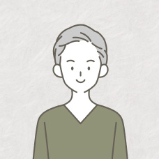 40代男性を表す、手書きの柔らかい雰囲気のイラスト。